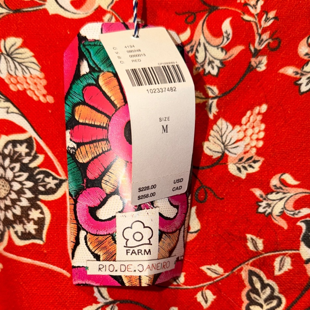 Farm Rio x Anthropologie Long Sleeve Printed Romper NWT M - Picture 8 of 9